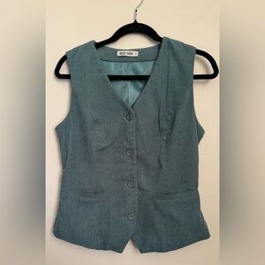 Grace Karin Green Corduroy Vest